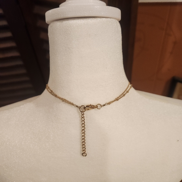 Elegant Gold and Turquoise Layered Necklace Set - Picture 4 of 4